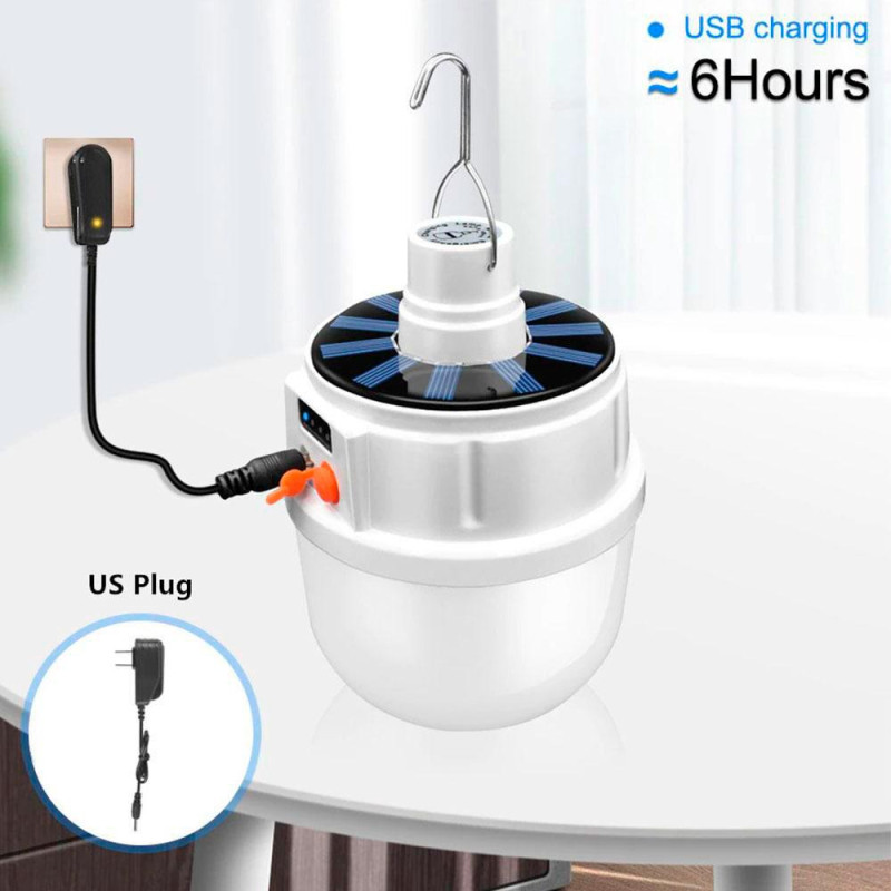 Кемпінгова LED лампа - ліхтар акмуляторний 6 Вт із сонячною панеллю JD-2022 White Кемпінгова LED лампа - ліхтар акмуляторний 6 Вт із сонячною панеллю JD-2022 White