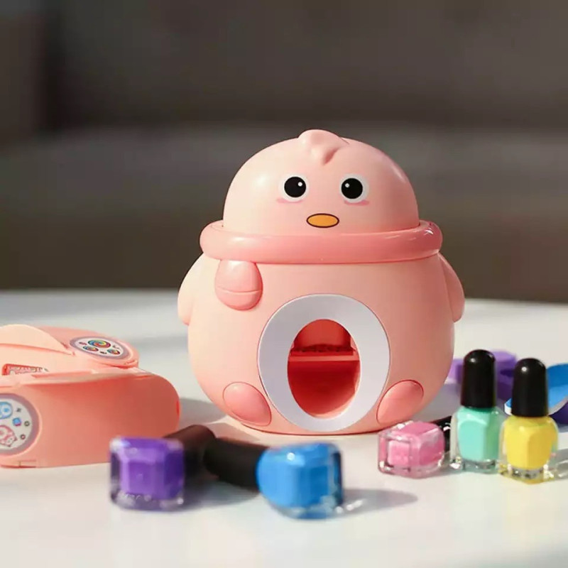 Дитячий набір для манікюру для дівчаток з принтером штампом для нігтів 27х24х7см Nail Beauty ART-0404 Pink