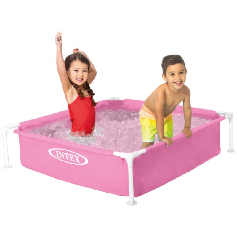 Каркасний басейн дитячий від 3 років Intex 57172 PN 122х122х30см 337л Рожевий