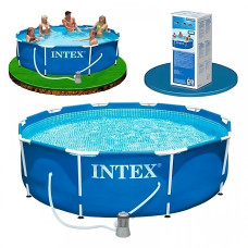 Каркасний басейн сімейний Intex 28212 366х76см 6503л з фільтр-насосом 2006л/год Синій
