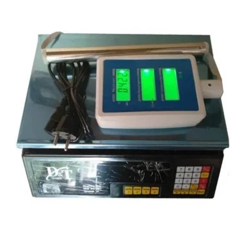 Ваги електронні з дисплеєм на стійці акумуляторні до 50кг DT Smart DT-5053 Black