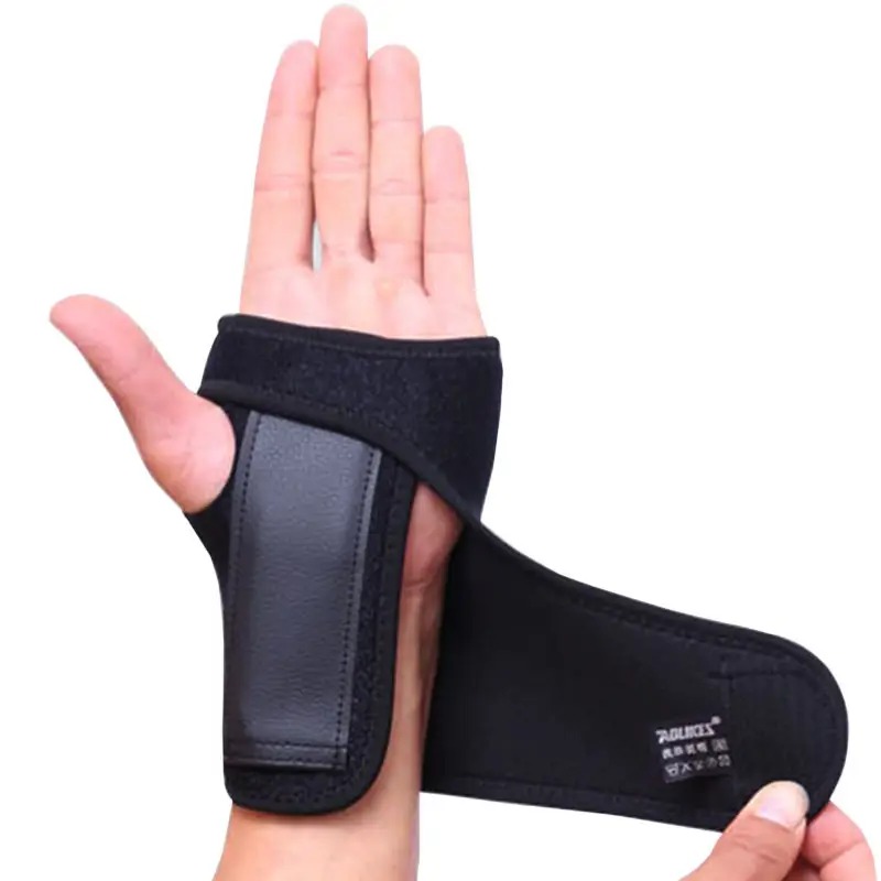 Бандаж на ліве зап'ястя регульований із фіксатором променево-зап'ясткового суглоба неопреновий AOLIKES HS-1676 Left Black