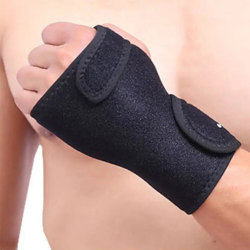 Бандаж на ліве зап'ястя регульований із фіксатором променево-зап'ясткового суглоба неопреновий AOLIKES HS-1676 Left Black