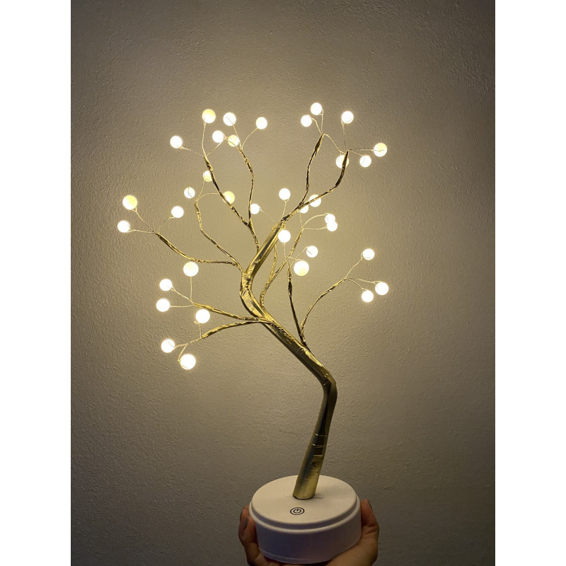 Лампа LED настільна Перлинове золоте дерево 45 см USB + батарейки AA 3шт SFK-25 Golden Лампа LED настільна Перлинове золоте дерево 45 см USB + батарейки AA 3шт SFK-25 Golden