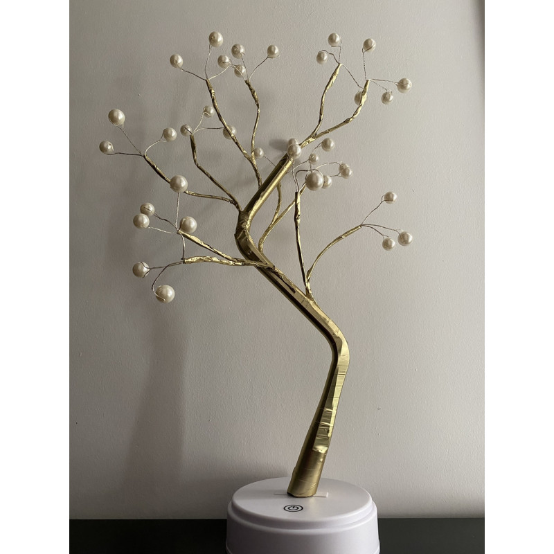 Лампа LED настільна Перлинове золоте дерево 45 см USB + батарейки AA 3шт SFK-25 Golden Лампа LED настільна Перлинове золоте дерево 45 см USB + батарейки AA 3шт SFK-25 Golden