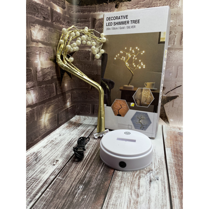 Лампа LED настільна Перлинове золоте дерево 45 см USB + батарейки AA 3шт SFK-25 Golden Лампа LED настільна Перлинове золоте дерево 45 см USB + батарейки AA 3шт SFK-25 Golden