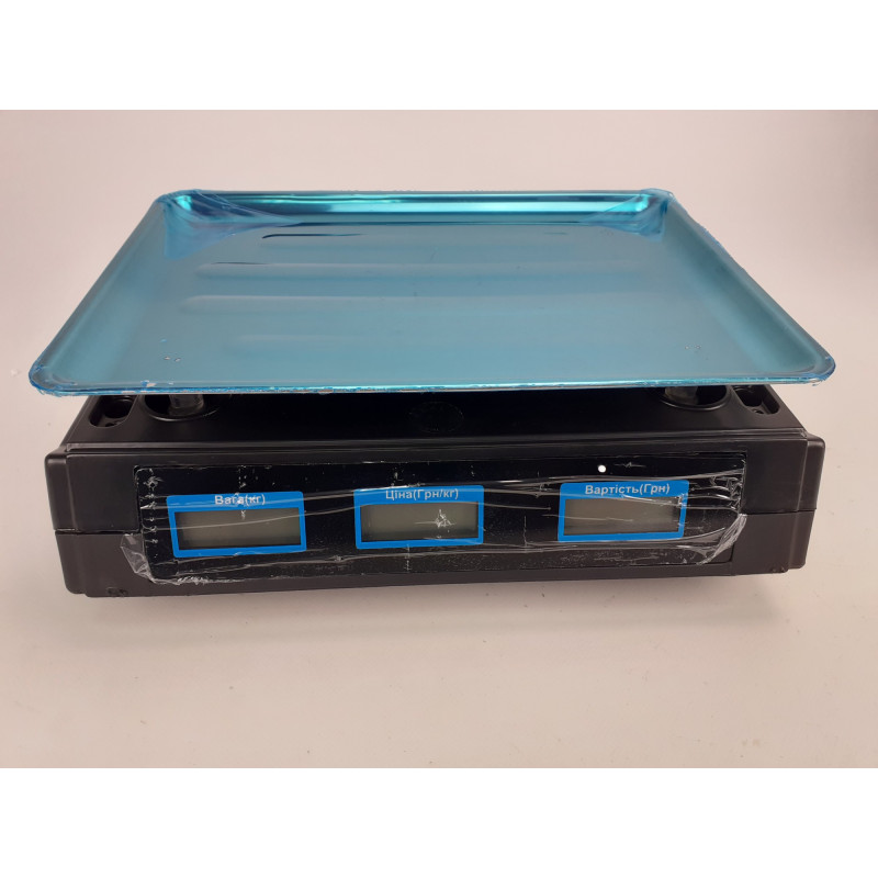 Ваги електронні з акумулятором та дисплеєм з лічильником ціни до 50кг Crystal CT-500 Black