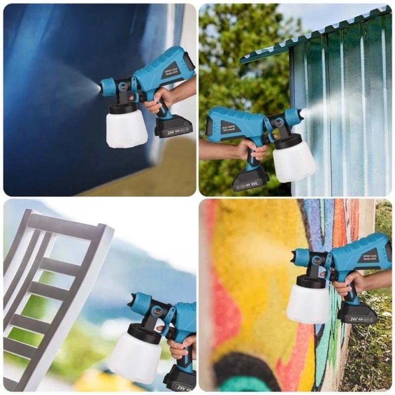 Електрокраскопульт Paint Light ST-1209 Регулювання ширини струменя резервуар 0.8 л. 3 форсунки Black/Blue