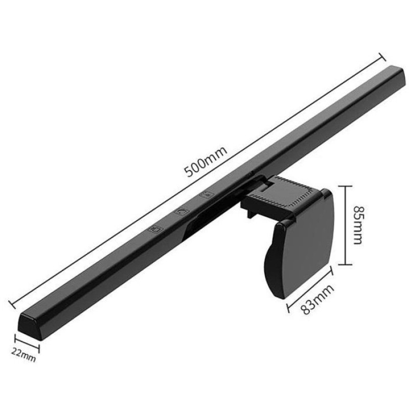 Лампа на монітор скрінбар світлодіодна триколірна з регулюванням температури 3000-6000K 5Вт UKC TB-30SC Black