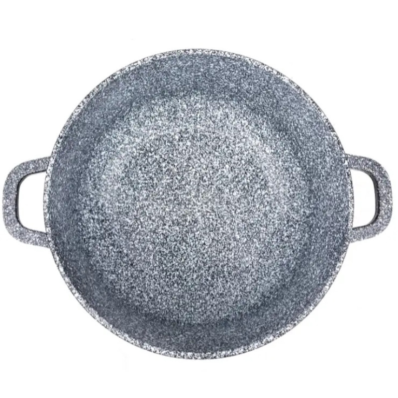 Каструля-казан кругла з гранітним покриттям зі скляною кришкою 6.2л Unique (UN-5219) Grey Каструля-казан кругла з гранітним покриттям зі скляною кришкою 6.2л Unique (UN-5219) Grey