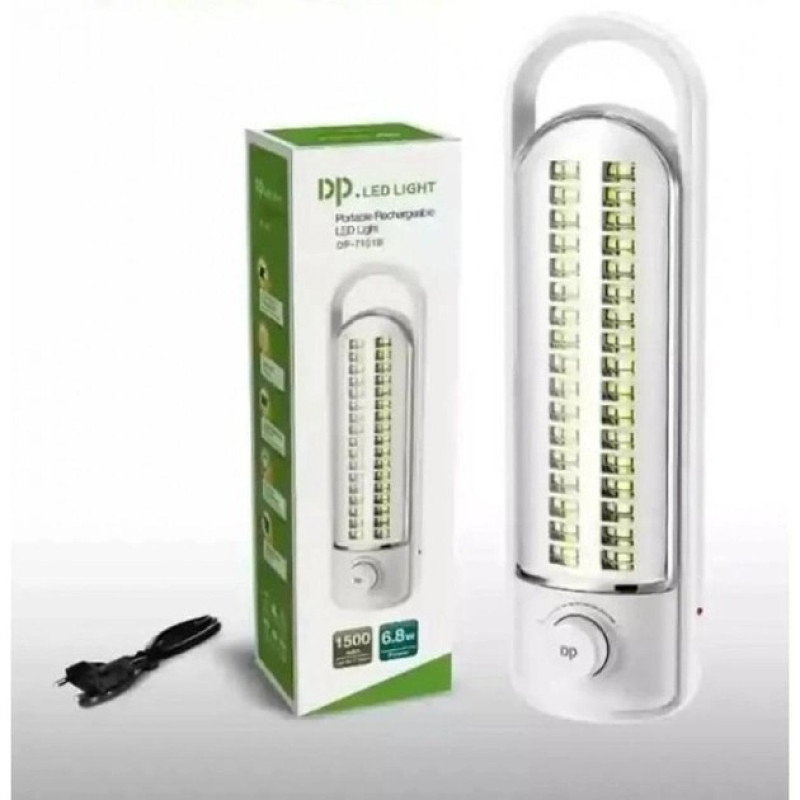 Ліхтар-лампа переносний з акумулятором кемпінговий світлодіодний 1500 mAh 6,8W LED DP-7161B White