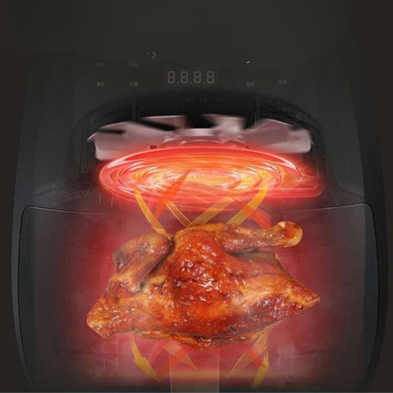 Электрическая аэрофритюрница безмасляная мультипечь с LCD дисплеем Zepline ZP-085 6л 3000 Вт Black