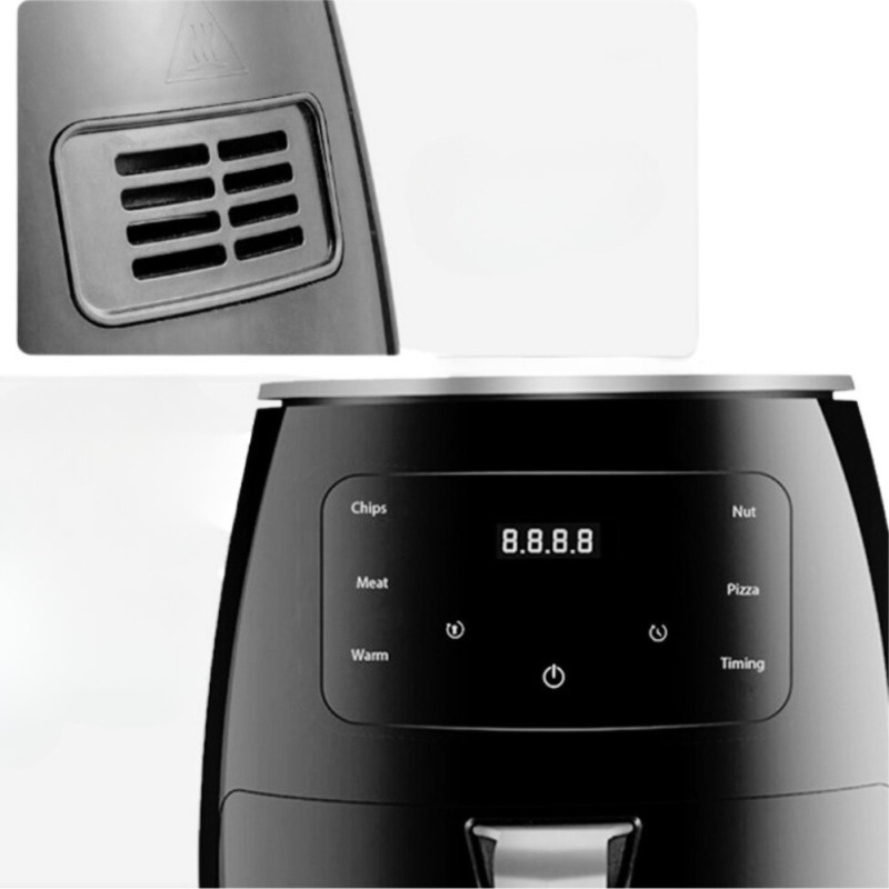 Электрическая аэрофритюрница безмасляная мультипечь с LCD дисплеем Zepline ZP-085 6л 3000 Вт Black