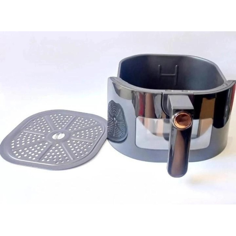 Аерофритюрница безмасляная с антипригарным покрытием и LCD дисплеем Rainberg RB-2242 6л 3800Вт Black