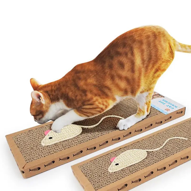 Кігтеточка для кота Пряма для дрібних та середніх порід 37*12*2 см Taotaopets 042222 Brown