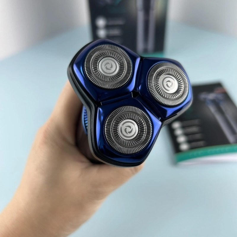 Електробритва роторна з плаваючими головками водонепроникна VGR V-325 5Вт IPX6 Grey