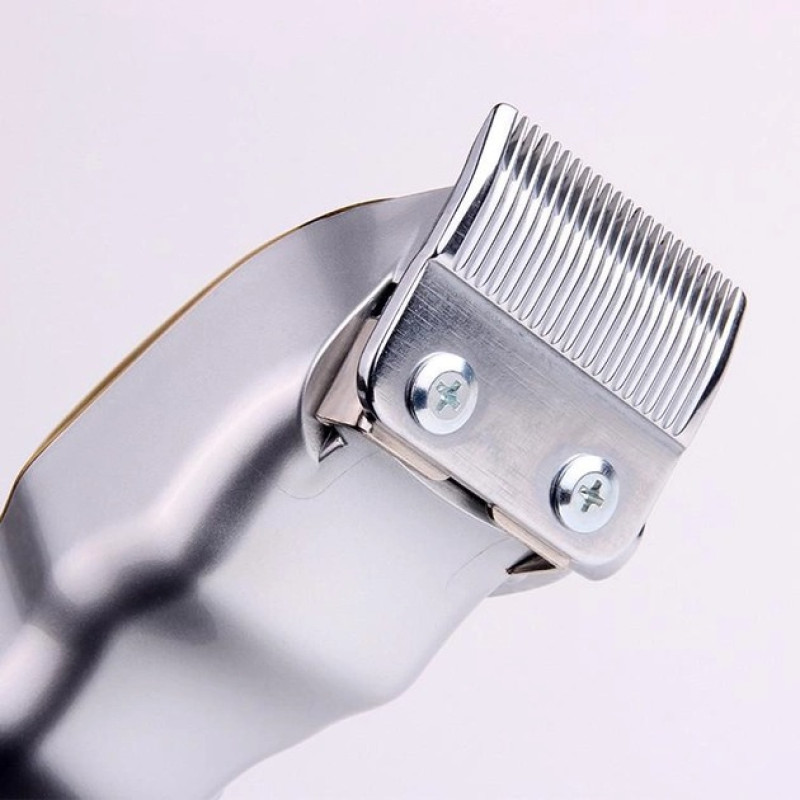 Машинка для стрижки волосся та бороди з LED дисплеєм та 4 насадками 5Вт USB зарядка 1500мАг VGR V-652 Professional Gold