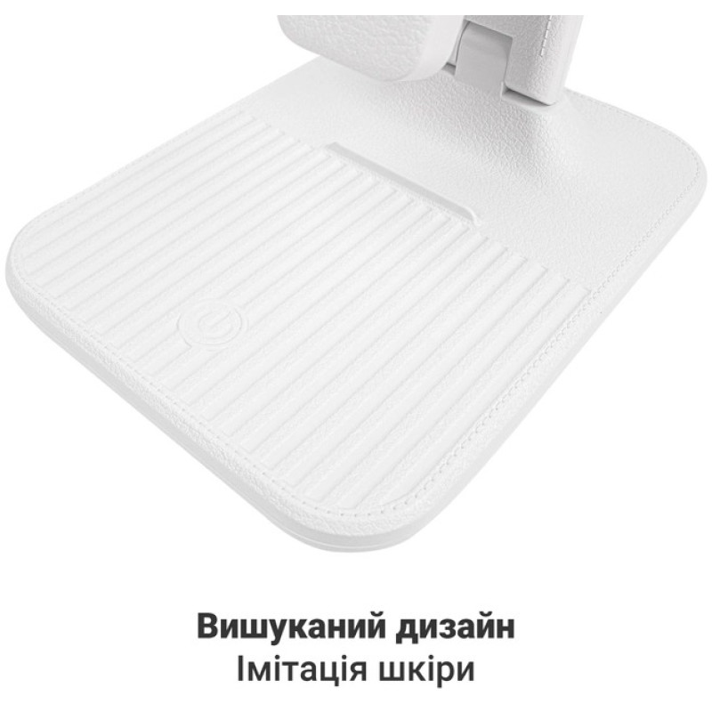 Настільна LED лампа з 2 акумуляторами 18650 3 режими роботи 6Вт 4100K 440 люмен Taigexin TGX-L7 White