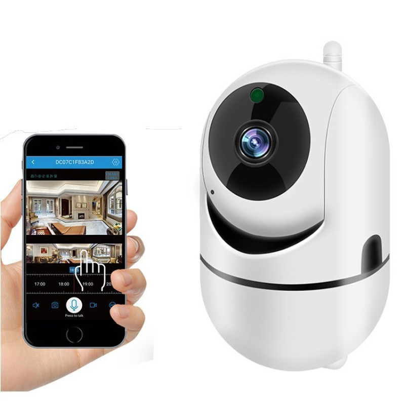 Поворотна бездротова IP камера відеоняня Wifi з мікрофоном, звуком і нічним баченням, датчиком руху QC011 White Поворотна бездротова IP камера відеоняня Wifi з мікрофоном, звуком і нічним баченням, датчиком руху QC011 White