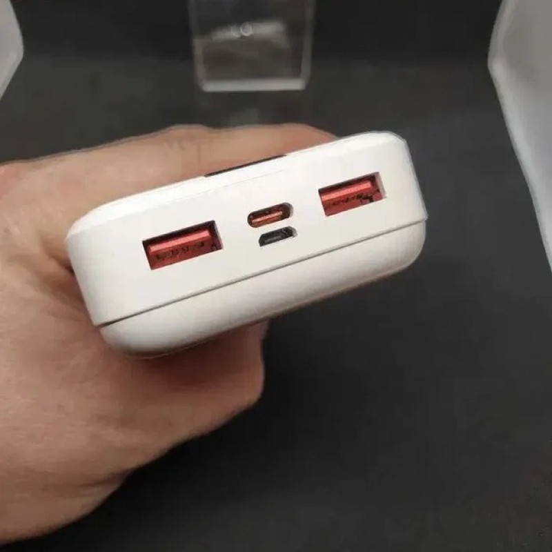 Універсальний Power Bank 20000mAh QC3.0 22.5W Led дисплей Inkax PBQ-09 White Універсальний Power Bank 20000mAh QC3.0 22.5W Led дисплей Inkax PBQ-09 White