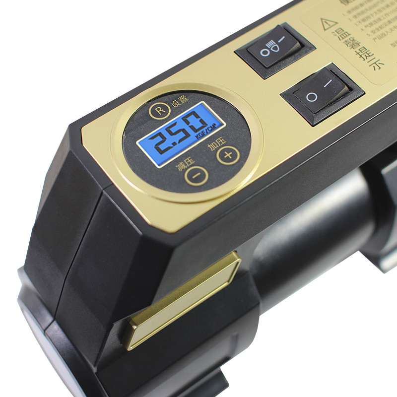 Набір для автомобіліста автомобільний компресор з дисплеєм та інструменти у пластиковому кейсі AIKESI LB-70SG Black