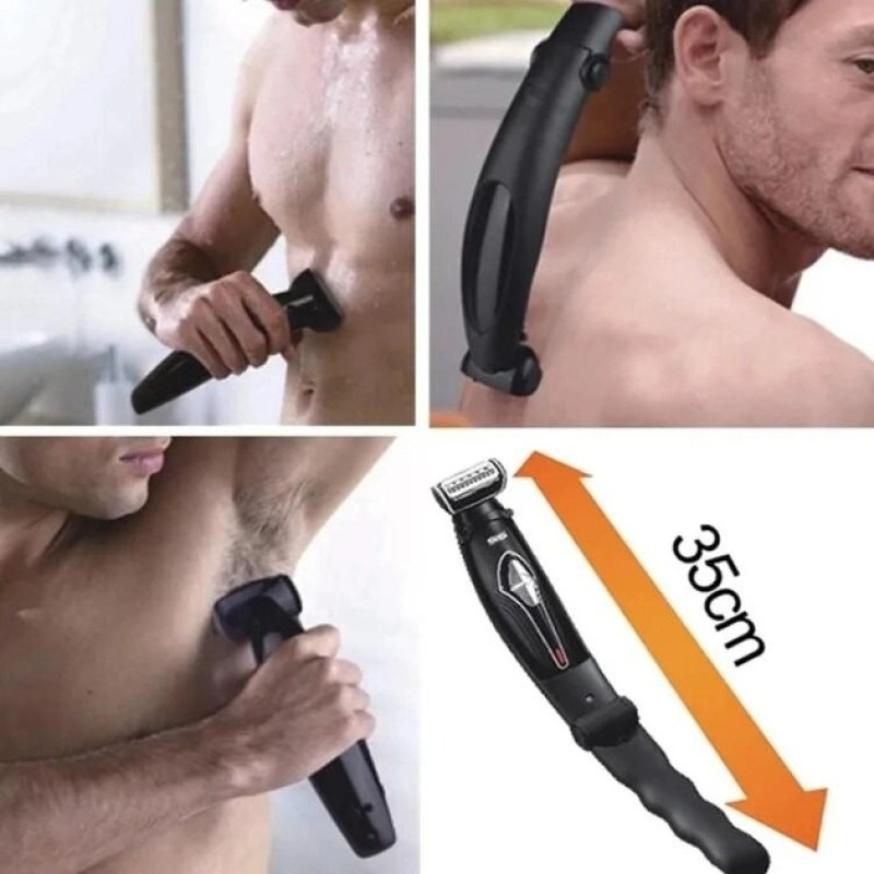 Електробритва - триммер для вологого та сухого гоління з 3 знімними насадками на підставці DSP 60050 IPX5 Black