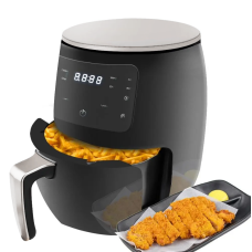Электрическая аэрофритюрница безмасляная мультипечь с LCD дисплеем Zepline ZP-085 6л 3000 Вт Black