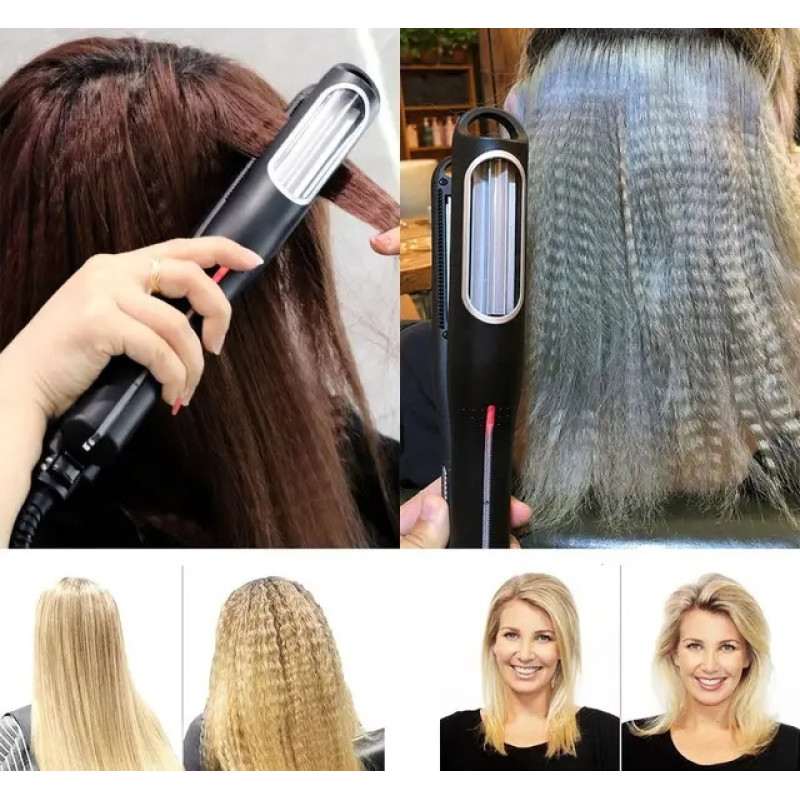 Плойка-автогофре з керамічним покриттям Hair Iron Automatic Crimping XR-8808 Чорний