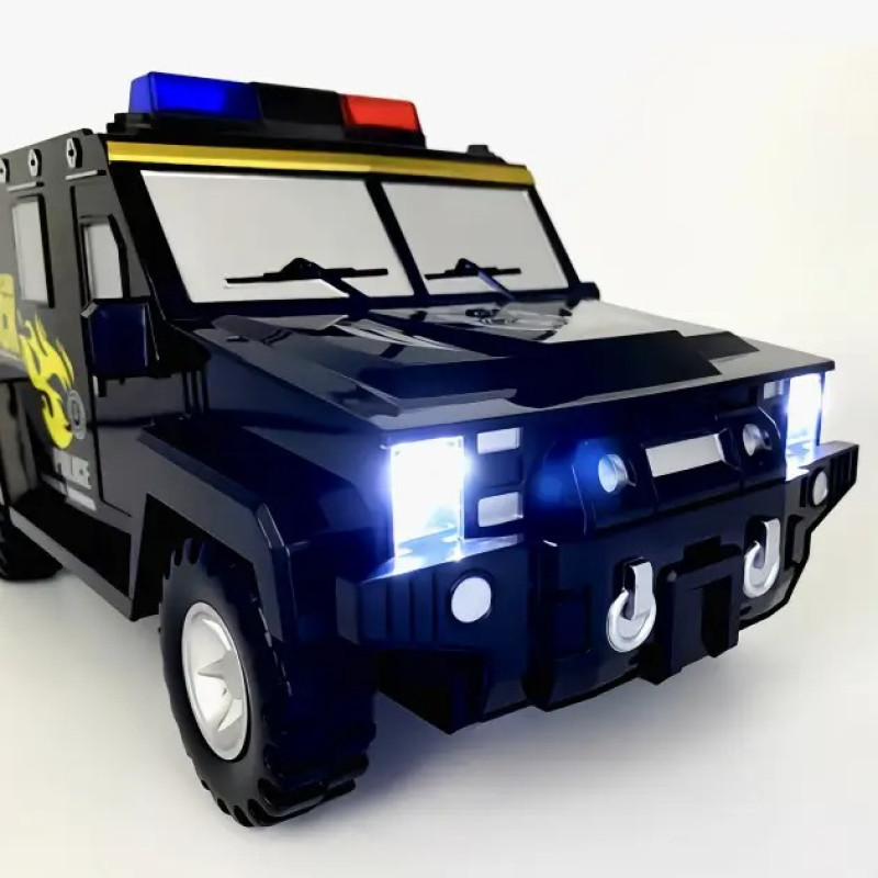 Дитячий сейф скарбничка з кодом та відбитком пальця Pursuit Car Black