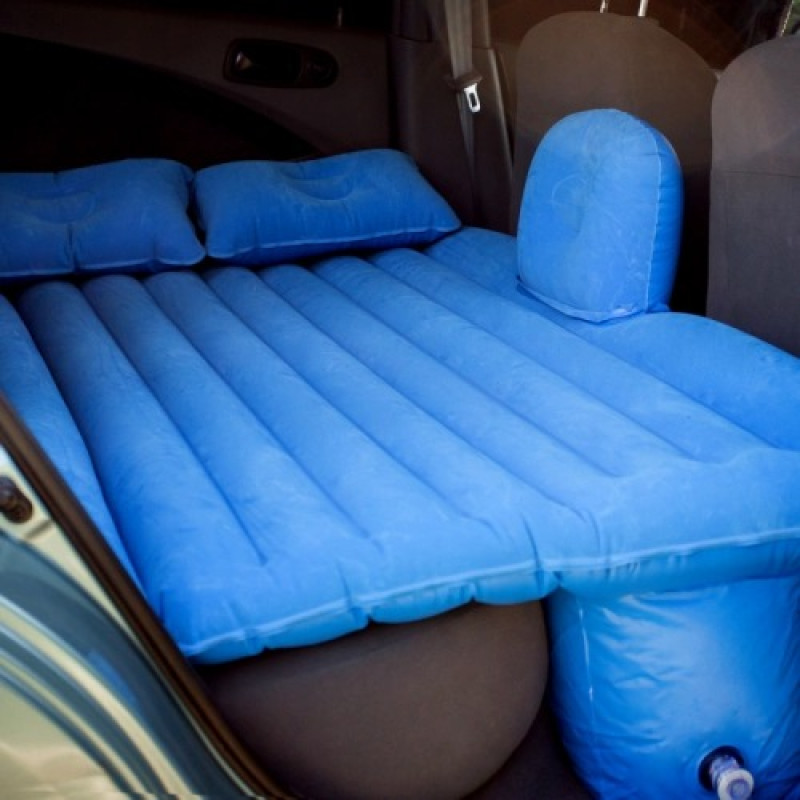 Автомобільне надувне ліжко-матрац у машину на заднє сидіння 135*88*45 см SY10132 Blue