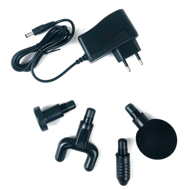 Портативний ручний вібромасажер для м'язів спини і плечей безпровідний Fascial Gun HF-280 White Портативний ручний вібромасажер для м'язів спини і плечей безпровідний Fascial Gun HF-280 White