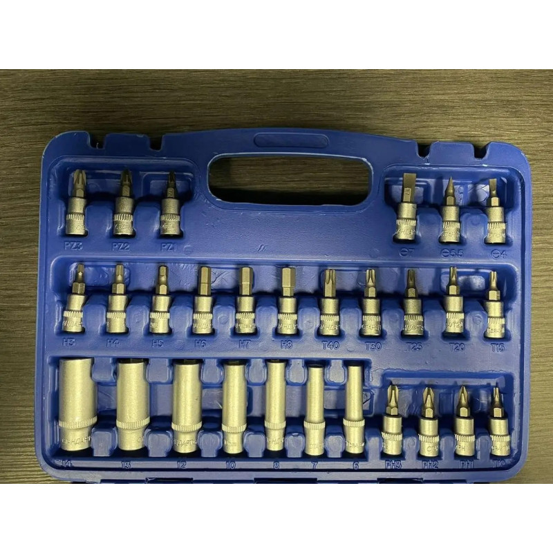 Набір інструментів 1/4″ 53 од. у пластиковому кейсі Estandar ET-1120 Blue