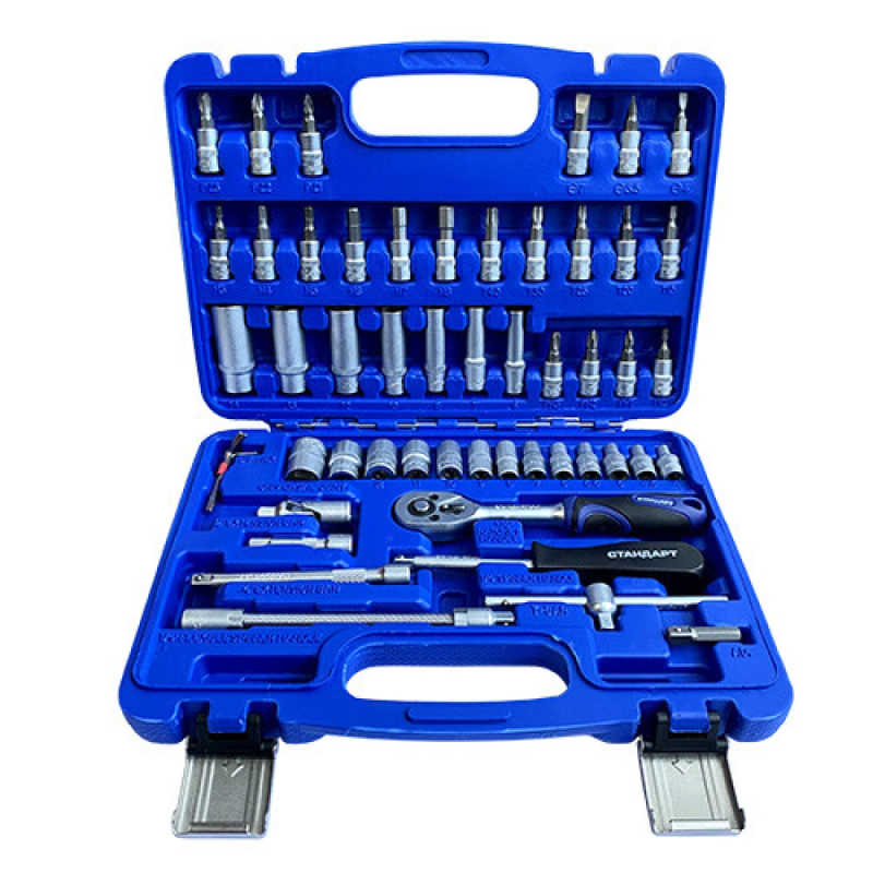 Набір інструментів 1/4″ 53 од. у пластиковому кейсі Estandar ET-1120 Blue