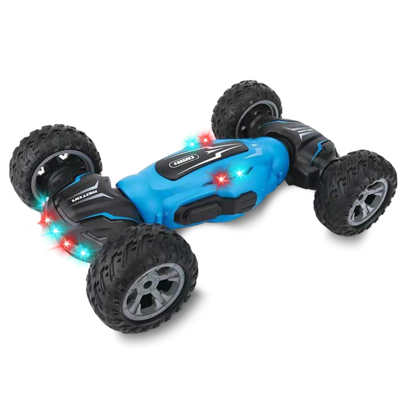 Трукова машинка перевертень радіокерована зі звуковими та світловими ефектами 32х20х7см Hyper Leopard 2 Blue