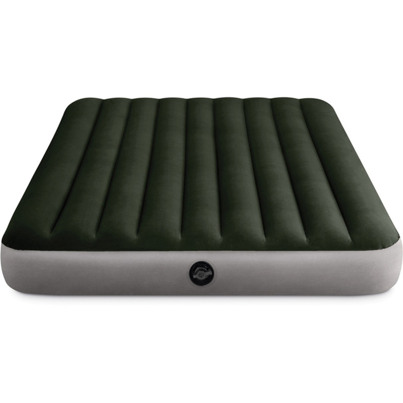 Двомісний надувний матрац ПВХ з велюровим покриттям до 272кг Intex 64109 203x152x25см Green