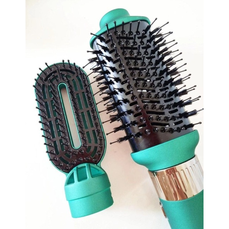 Фен стайлер 4в1 багатофункціональний для укладання та завивки волосся з насадками 1000Вт VGR V-493 Green