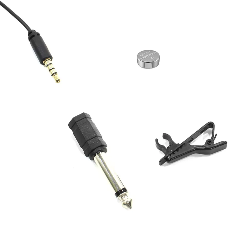 Петличний мікрофон всеспрямований конденсаторний 1000Ом -30дБ mini-jack петлічка BOYA BY-M1 Black