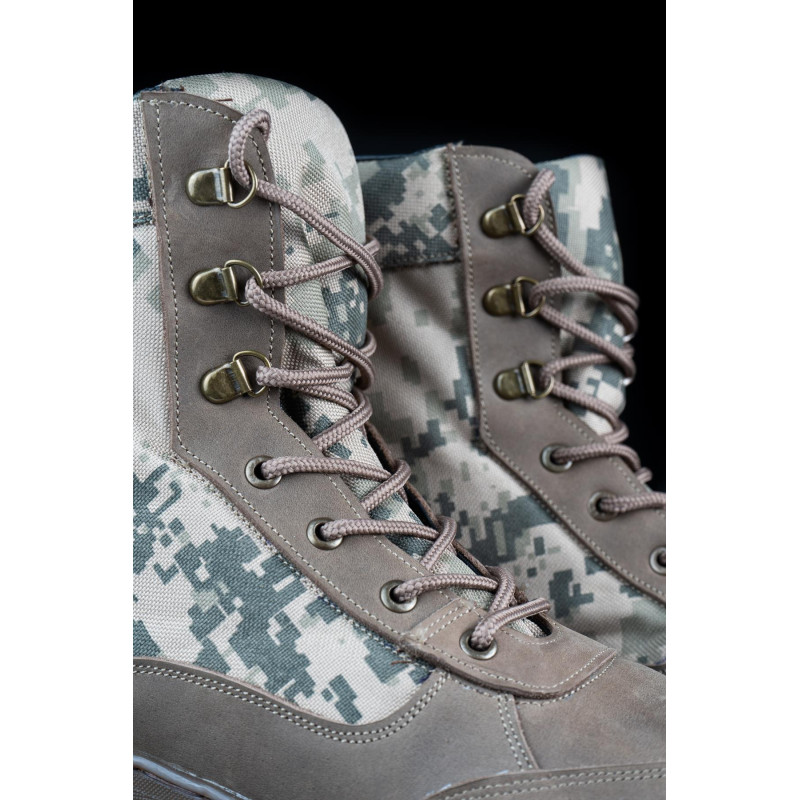 Берці тактичні чоловічі Light Boots 42 (28 см) Весна/Літо Шкіра з Кордурою черевики легкі (Піксель)