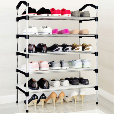 Стелаж для зберігання взуття на 5 полиць Shoe Rack Alto 1208 Black