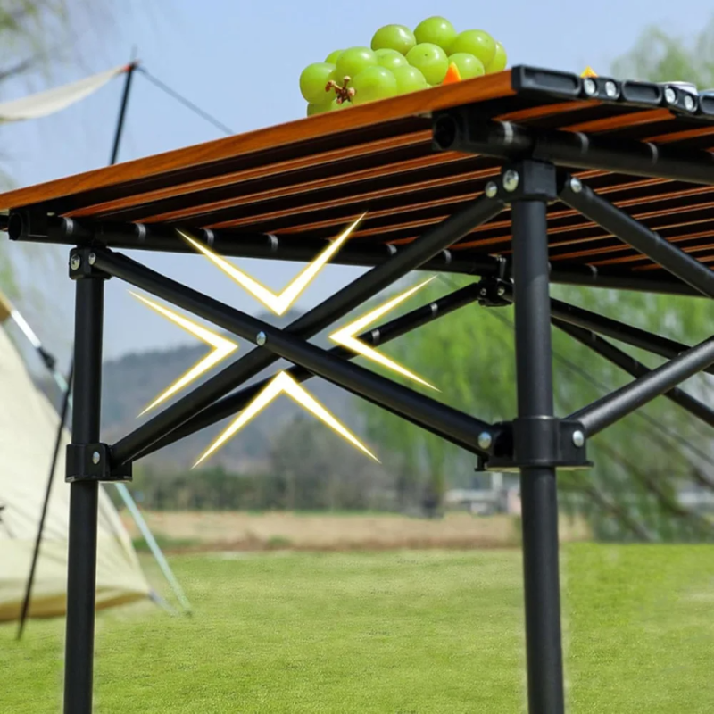 Складаний туристичний стіл Easy Camping металевий 120х550х630 для пікніку з чохлом EC-7765 Brown Складаний туристичний стіл Easy Camping металевий 120х550х630 для пікніку з чохлом EC-7765 Brown