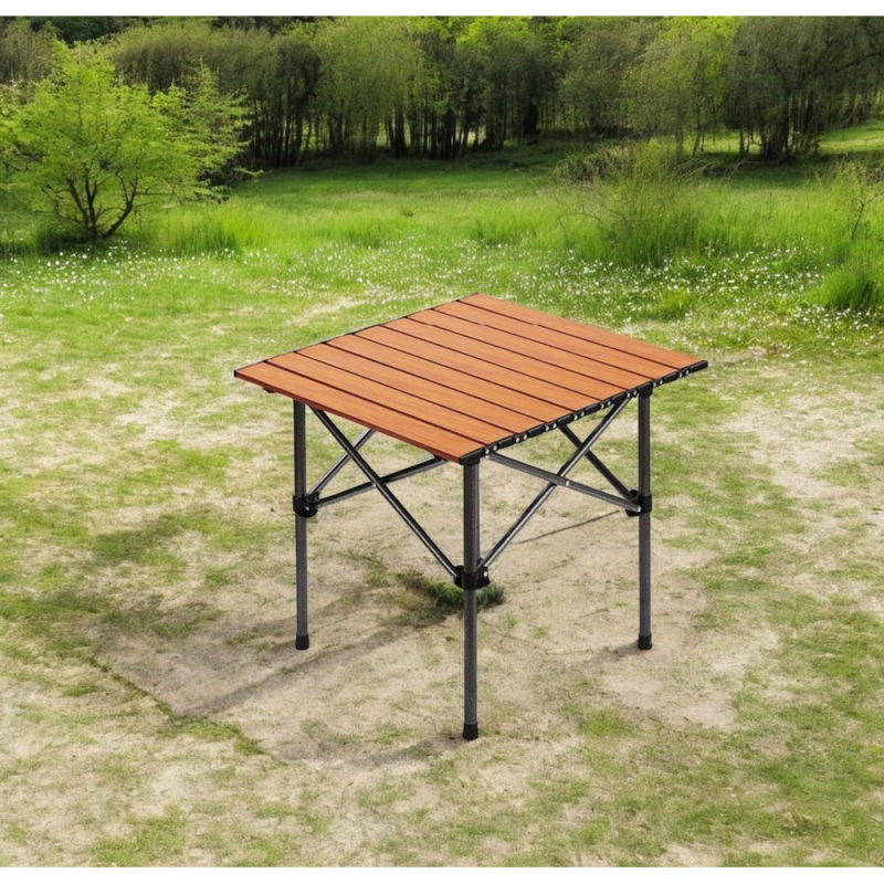 Туристичний стіл Easy Camping металевий 53x51x50 см. для пікніку з чохлом EC-7770 Brown