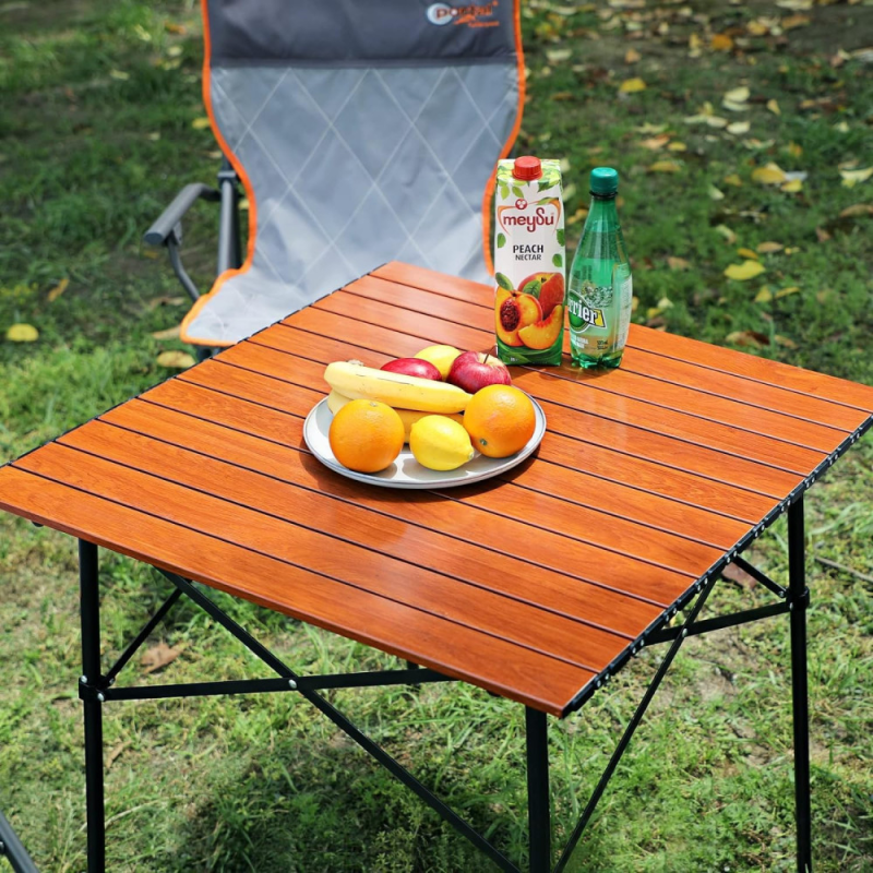 Комплект складаний стіл для пікніку із 4 стільцями Easy Camping EC-7842 Brown 53х55х50 см Комплект складаний стіл для пікніку із 4 стільцями Easy Camping EC-7842 Brown 53х55х50 см