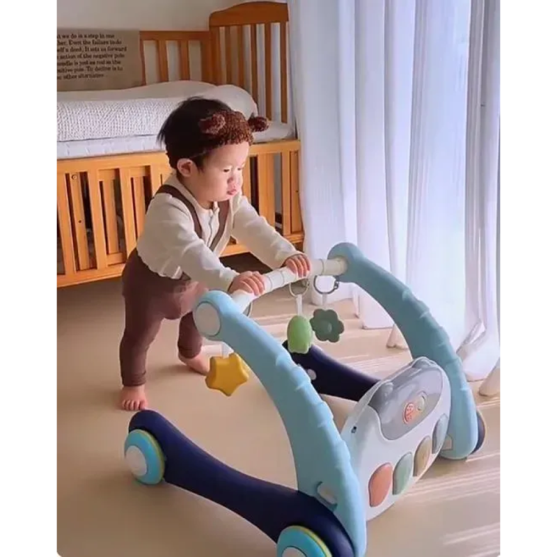 Ходунки з килимком на колесах з музичним центром, бізабордом, піаніно і підсвічуванням Bluetooth підключенням + пульт ДУ