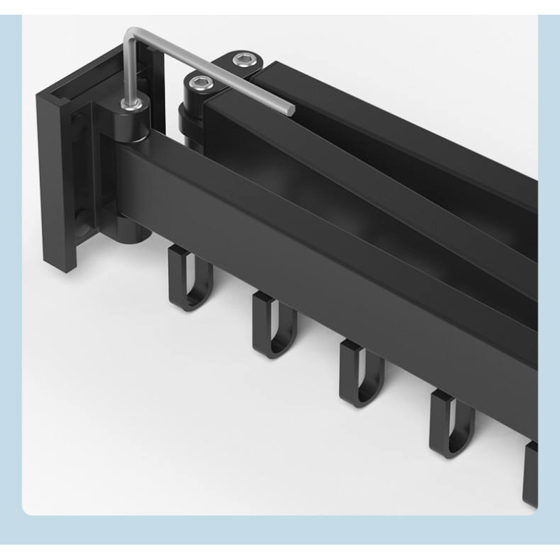 Розкладна настінна вішалка-сушарка Easy Dry 66x23х10х6.5см LS-7829 Black Розкладна настінна вішалка-сушарка Easy Dry 66x23х10х6.5см LS-7829 Black