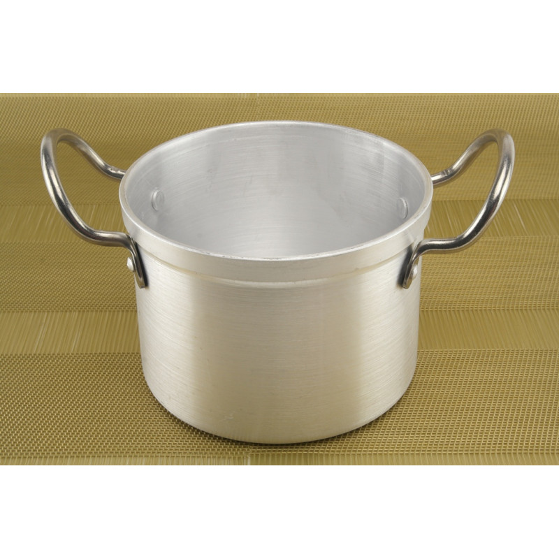 Набір алюмінієвих каструль із кришками з 12 предметів A-Plus 0431-0436 Silver