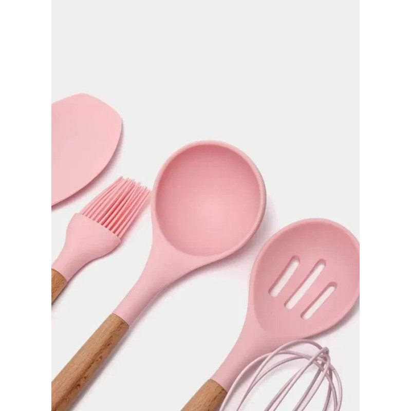 Набір кухонного приладдя Zepline з 19 предметів на підставці Zepline ZP-107 Pink