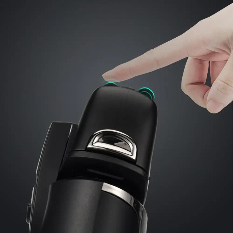 Електробритва акумуляторна з подвійними головками та індикатором зарядки для сухого та вологого гоління DSP IPX5 Black