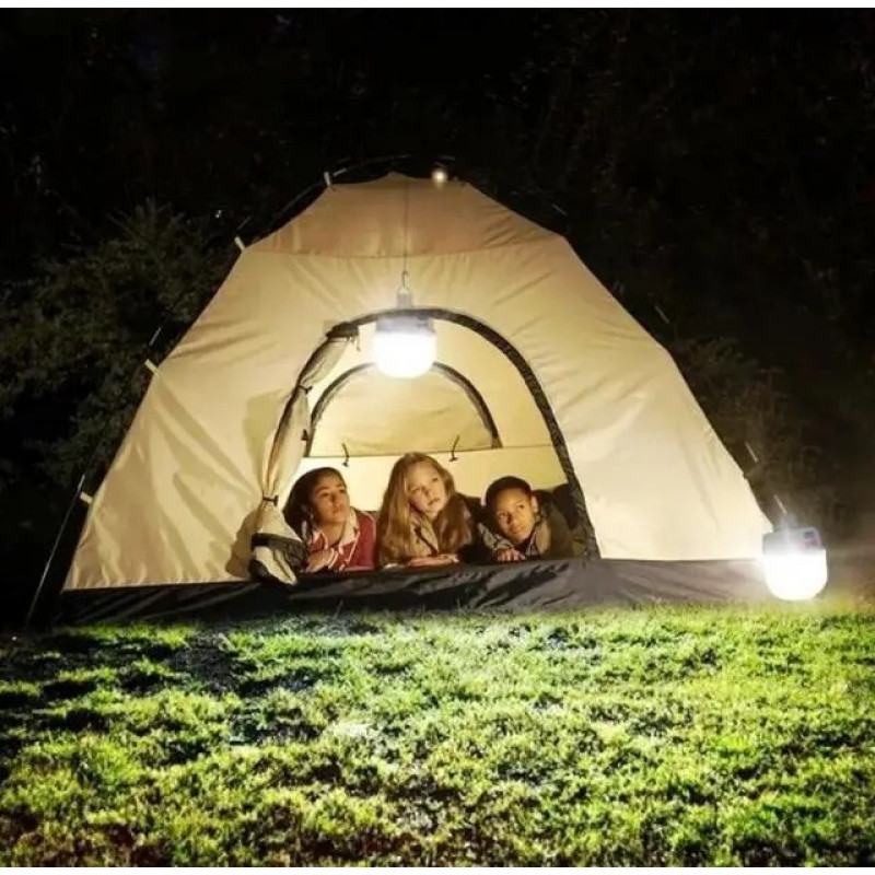 Лампа діодна акумуляторна для кемпінгу з гачком 5 режимів micro USB Bailong BL-2022 White