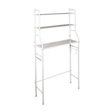 Полиця-стелаж над унітазом з нержавіючої сталі Toilet Rack R30895 White