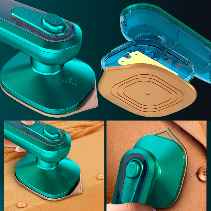 Портативна парова праска ручна відпарювач 0.06л 30Вт Lesko Steam Iron C020 Green